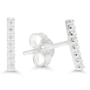 Silverörhängen balk klar zirkon WE-64275Z main product photo