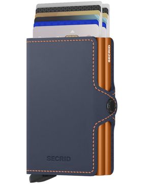 Secrid Twinwallet Matte Night Blue & Orange