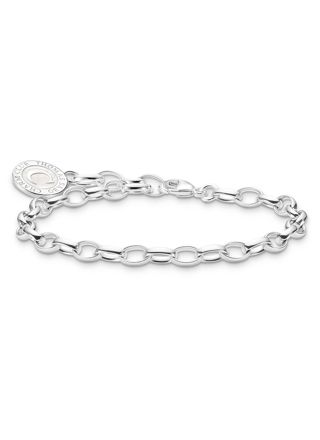 Thomas Sabo Charm Club Charmista shimmering white enamel silver berlockarmband X0287-007-21