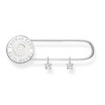 Thomas Sabo Charm Club Charmista white stones in safety pin design silver rintaneula X0290-225-14