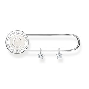 Thomas Sabo Charm Club Charmista white stones in safety pin design silver rintaneula X0290-225-14 main product photo