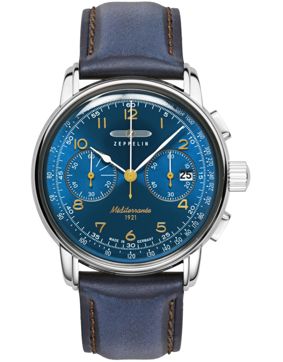 Zeppelin Méditerranée Blue Chronograph 9670-3