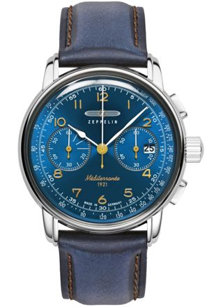 Zeppelin Méditerranée Blue Chronograph 9670-3