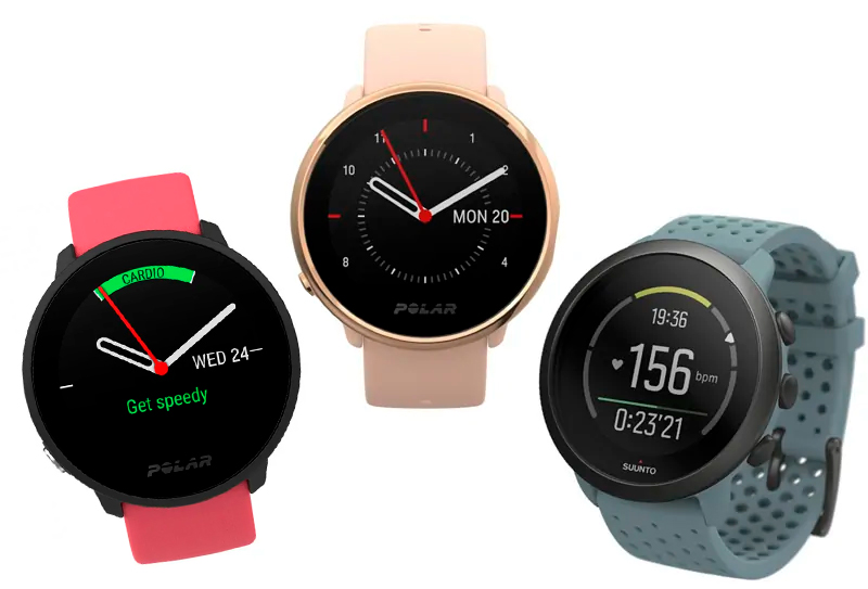 polar unite, ignite and suunto 3